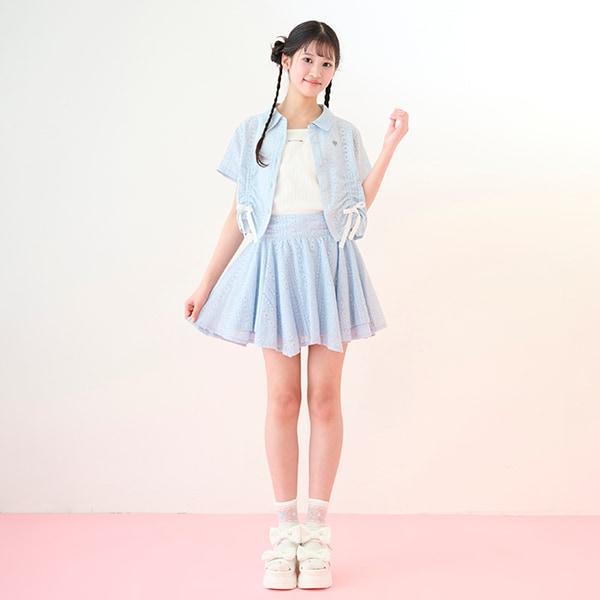 【Nico☆Puchi刊載】拼接材質不規則下襬裙褲