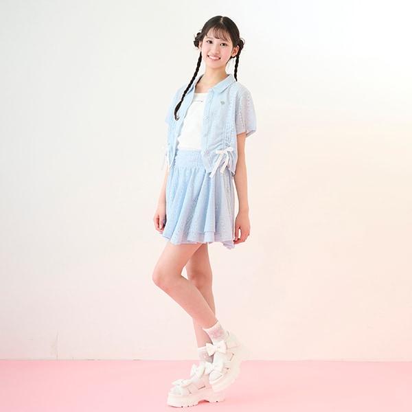 【Nico☆Puchi刊載】拼接材質不規則下襬裙褲