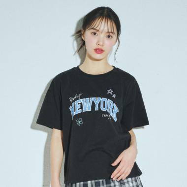 【GOODPRICE】【純棉100%】學院風塗鴉T恤