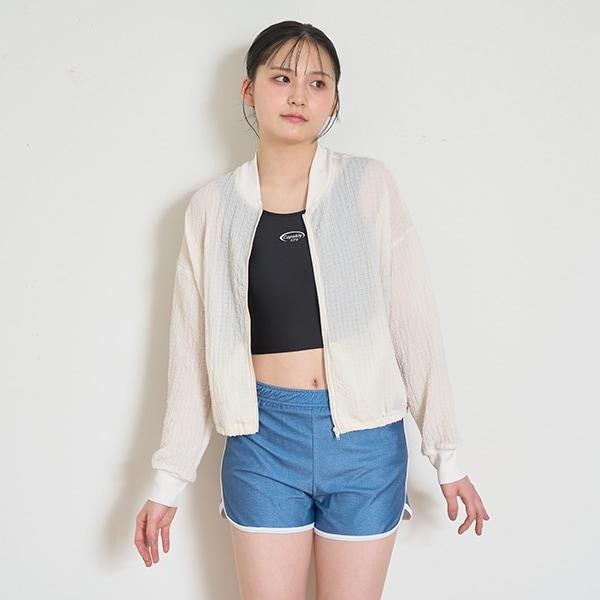 【SWIM】【泳裝】皺褶工藝防曬衣