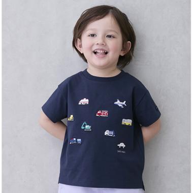 【接觸冷感】工程車輛刺繡短袖T恤