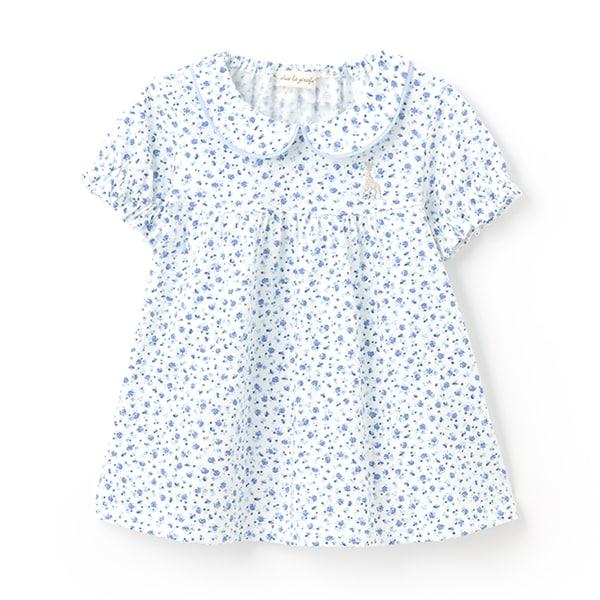 花卉圖案天竺短袖T恤