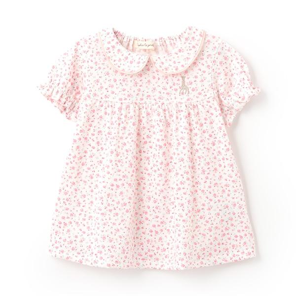 花卉圖案天竺短袖T恤