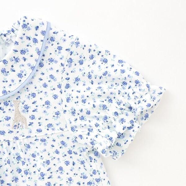 花卉圖案天竺短袖T恤