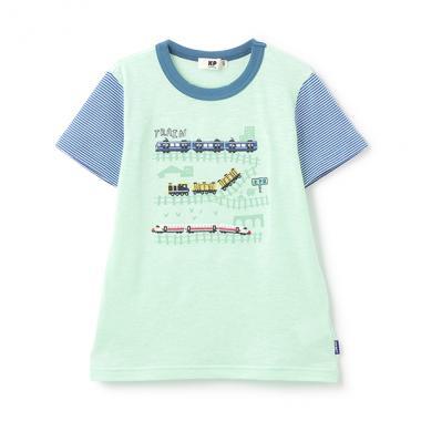 電車刺繡短袖T恤