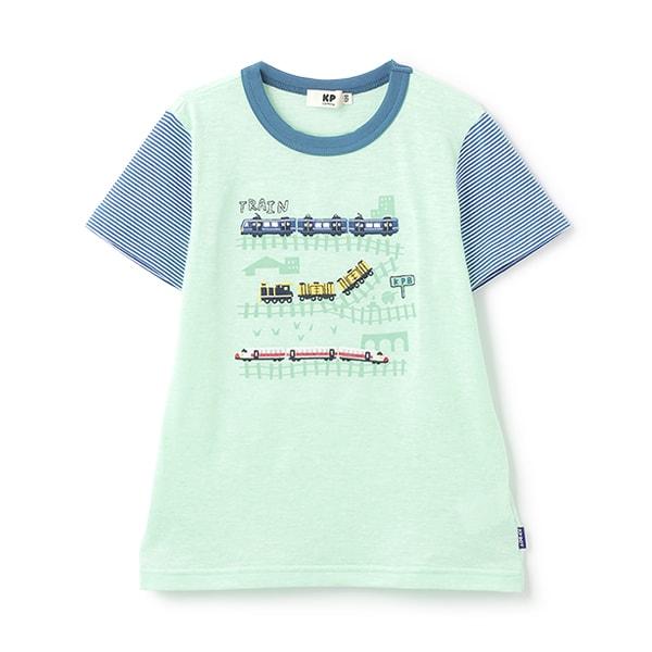 電車刺繡短袖T恤