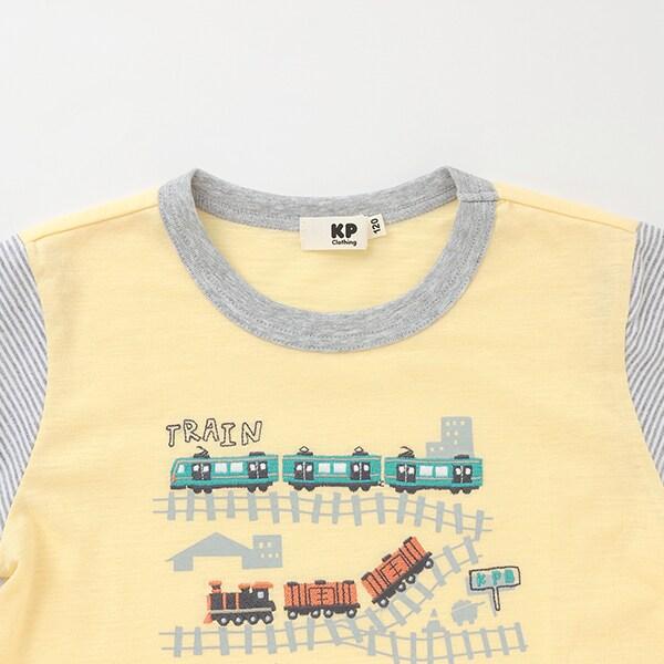 電車刺繡短袖T恤