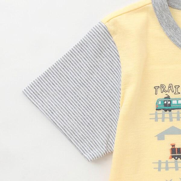 電車刺繡短袖T恤