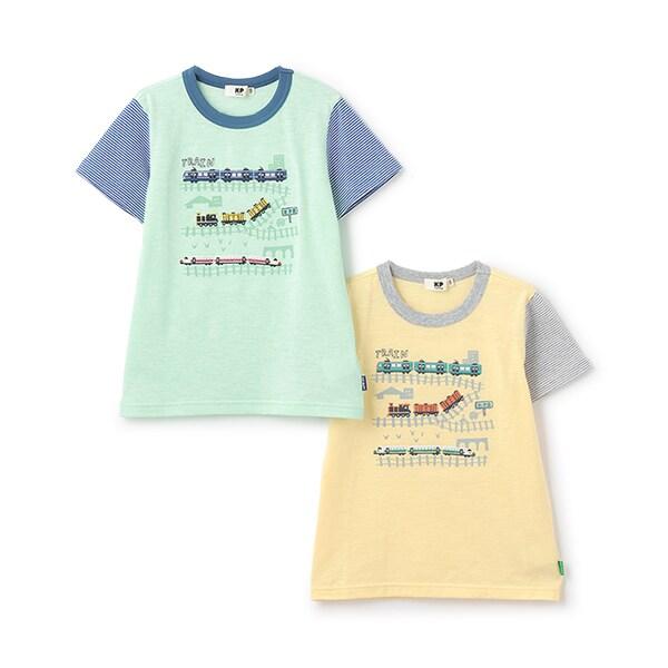 電車刺繡短袖T恤