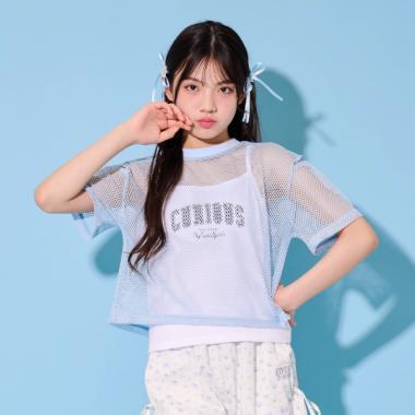 【Nico☆Petit刊載】網眼T恤吊帶套裝