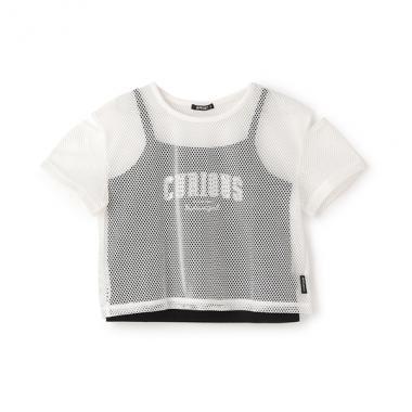 【Nico☆Petit刊載】網眼T恤吊帶套裝