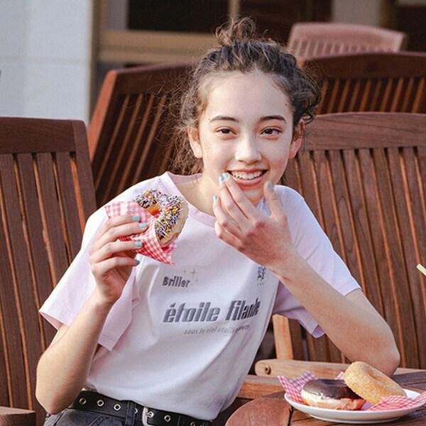 【Nico☆Petit登載】【防汙處理】插肩袖T恤