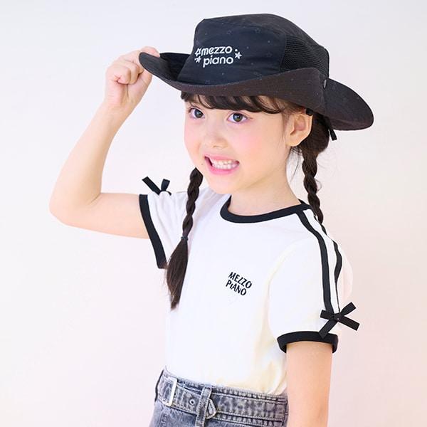 袖部條紋蝴蝶結短袖T恤