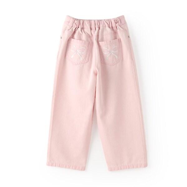 附吊飾接觸冷感牛仔寬腿褲