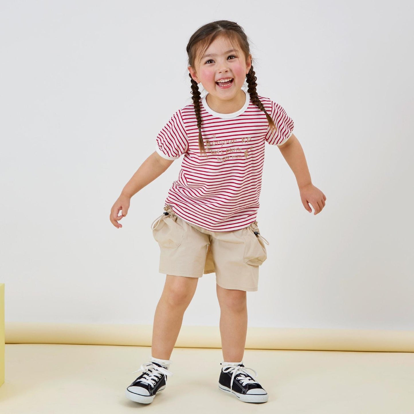 可拆卸水手領條紋T恤