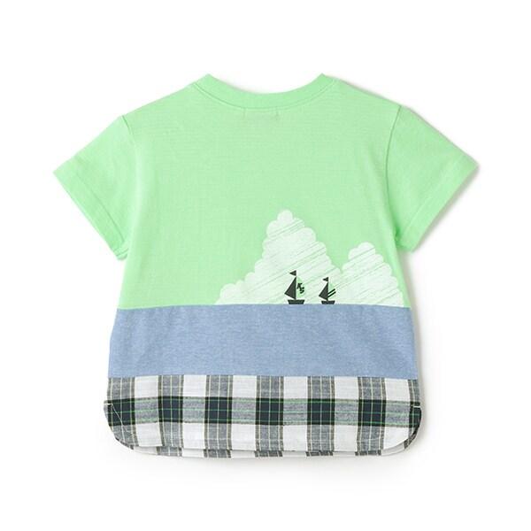 海洋與電車切換短袖T恤