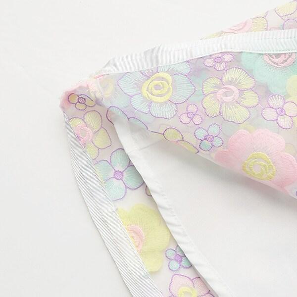 花卉刺繡蕾絲連衣裙