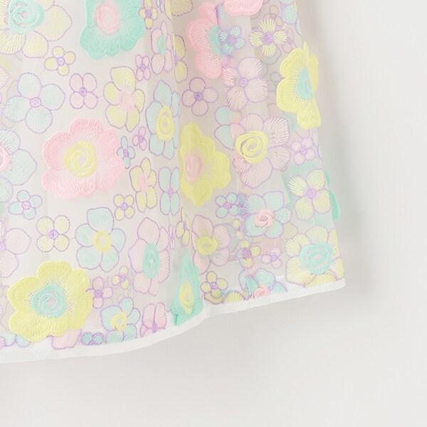 花卉刺繡蕾絲連衣裙