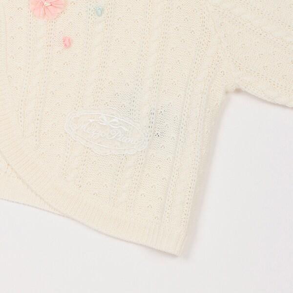 蝴蝶結刺繡針織開衫