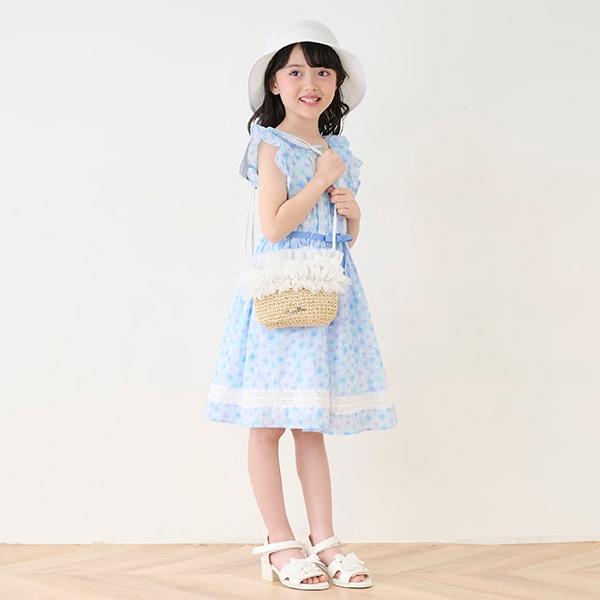 水彩花卉印花連衣裙
