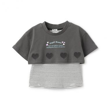 短款短袖T恤×背心