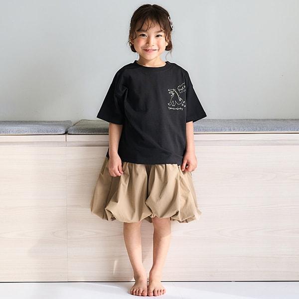 【純棉100%】恐龍刺繡寬鬆半袖T恤
