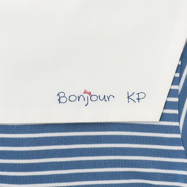 可拆卸水手領條紋T恤