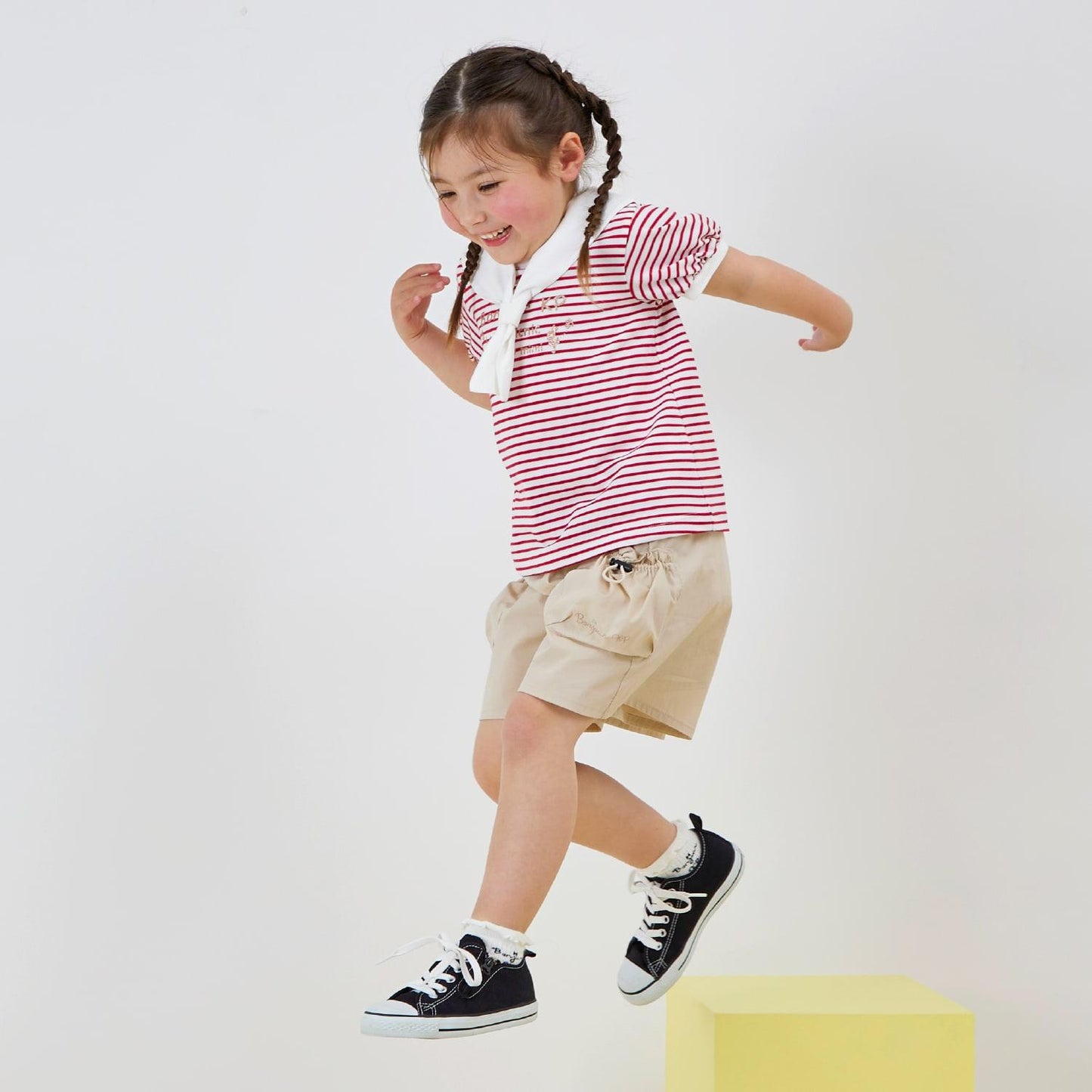 可拆卸水手領條紋T恤