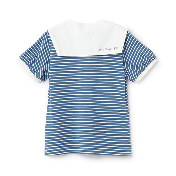 可拆卸水手領條紋T恤
