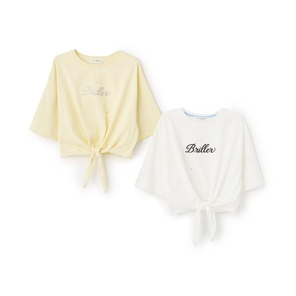 前繫帶字母T恤