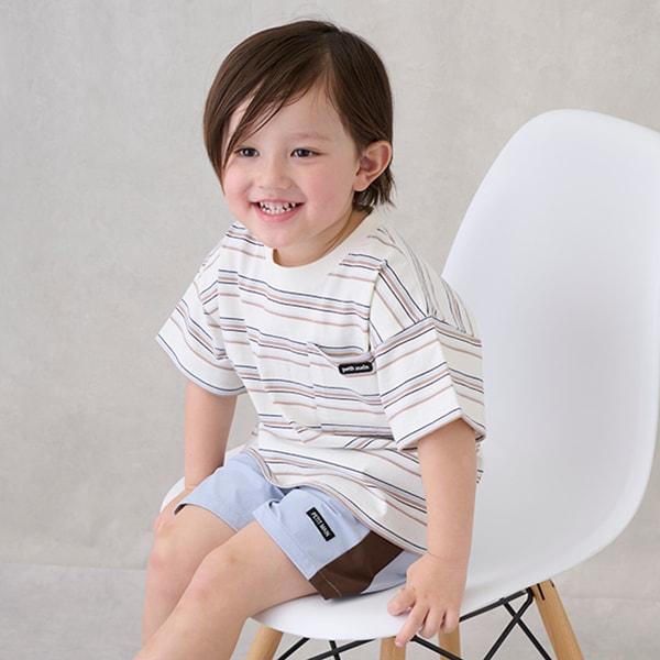 【防汙處理】多色條紋短袖T恤