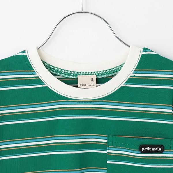 【防汙處理】多色條紋短袖T恤