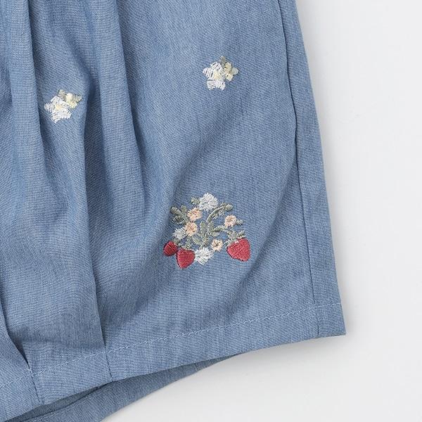 草莓刺繡燈籠褲
