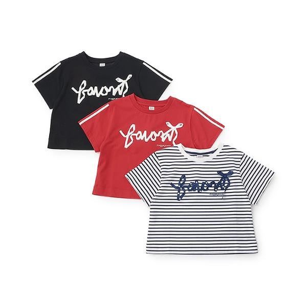 【Nico☆Puchi・Cuugal刊載】【接觸冷感】蝴蝶結字母T恤