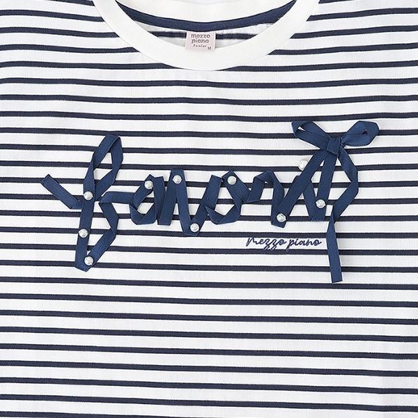 【Nico☆Puchi・Cuugal刊載】【接觸冷感】蝴蝶結字母T恤