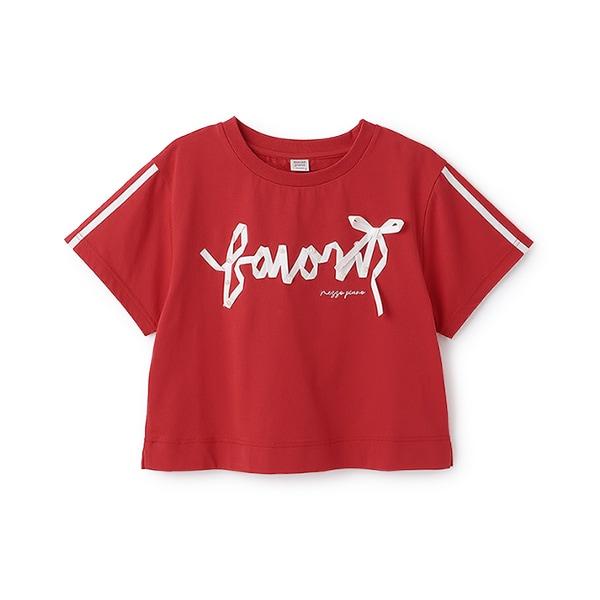 【Nico☆Puchi・Cuugal刊載】【接觸冷感】蝴蝶結字母T恤