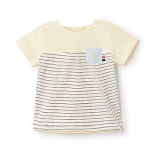 拼接條紋短袖T恤