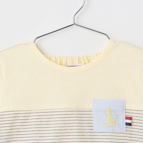 拼接條紋短袖T恤