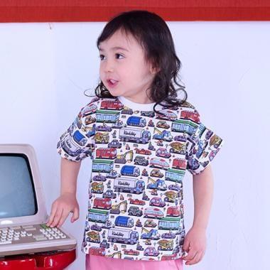 交通工具圖案短袖T恤