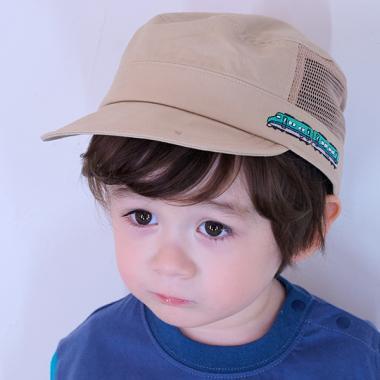 電車刺繡網眼工裝帽