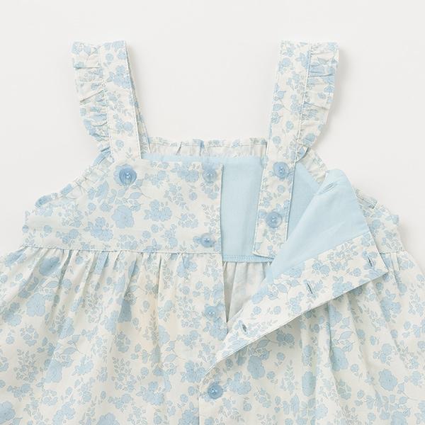 小花刺繡褶皺女式長上衣