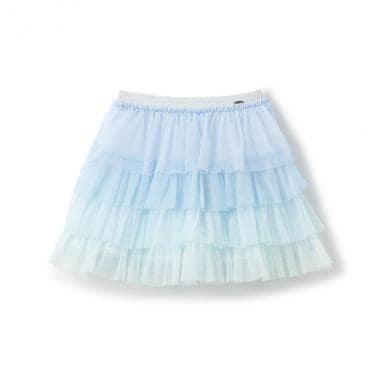 【人氣商品】【直營店無售】漸變色網紗半身裙