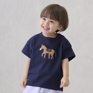 繡花汽車・小馬短袖T恤