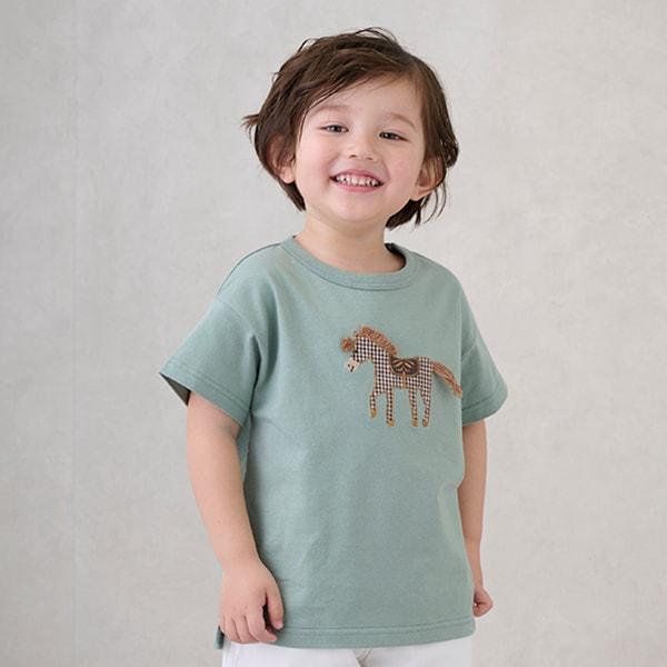 繡花汽車・小馬短袖T恤