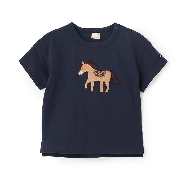 繡花汽車・小馬短袖T恤