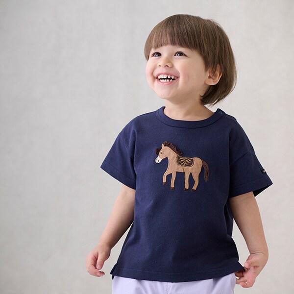 繡花汽車・小馬短袖T恤