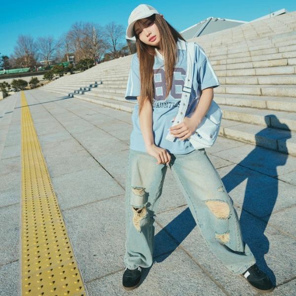 【LTXC】【吸水速幹/清爽】數字寬鬆T恤