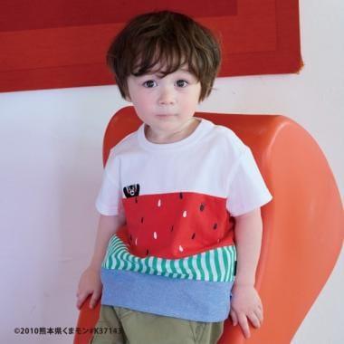 【くまモン】西瓜圖案短袖T恤