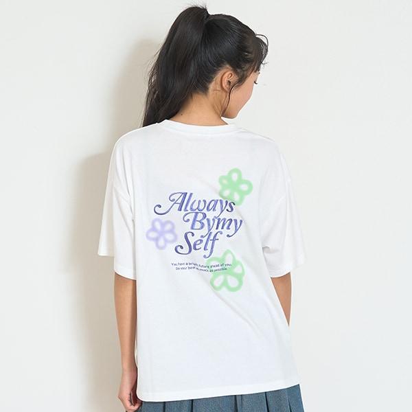 有機棉花卉印花T恤