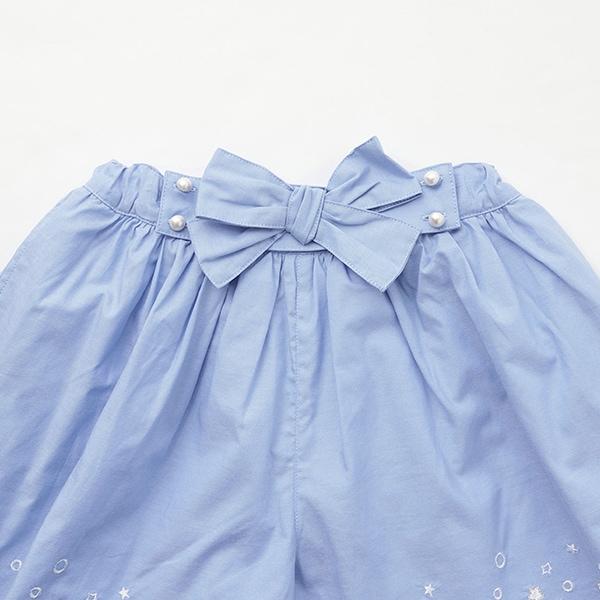 【人氣商品】【直營店無售】貝殼波浪刺繡闊腿裙